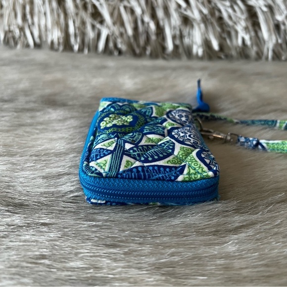 VERA BRADLEY Daisy Doodle 2012 All In One Wristlet Blue Green Lippie Case - Picture 7 of 9